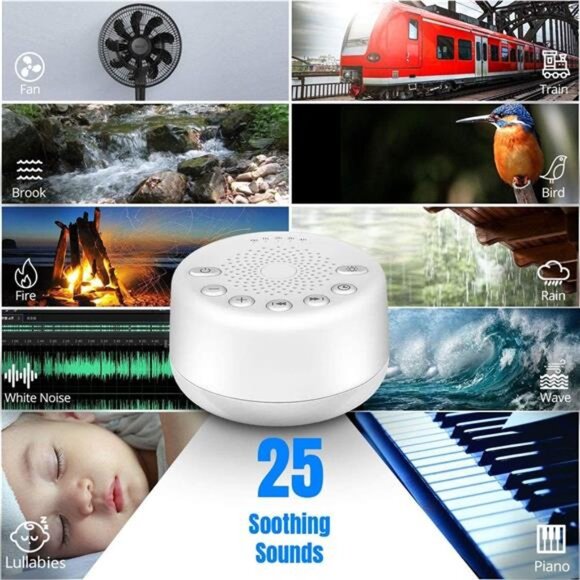 Sound Machine Easysleep White Noise Machine with 25 Soothing Sounds and Night - Picture 2 of 7